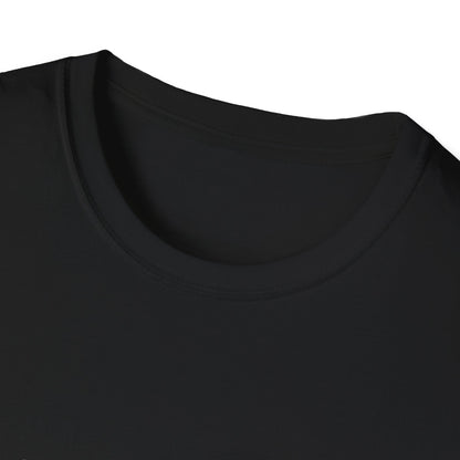 G'Day Mate black unisex t-shirt close-up showing ribbed crew neck and soft cotton fabric